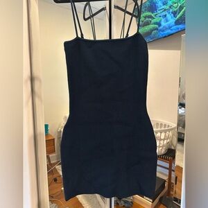 Aritzia Babaton Sculpt Knit Mini Dress Navy